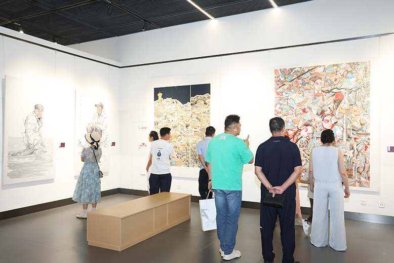 縣美術教師十人中國畫作品展開幕